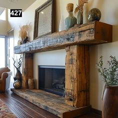 Please do not purchase a Mantel without first filling out the Quote Form and receiving a quote from us. Quote Form: https://form.jotform.com/240524957086059 Embrace the Architectural Grace: Mantels with Wood Beam Legs by Anthony Shields & Sons Inc. Immerse yourself in the beauty of architectural design and rustic elegance with our Mantels with Wood Beam Legs. Each piece is a testament to the timeless appeal of reclaimed wood, transforming storied beams into the centerpiece of your living space. Wood Beam Fireplace, Beam Fireplace, Reclaimed Wood Beams, Wood Beam, Casa Country, Farmhouse Fireplace, Faux Fireplace, Home Fireplace, Fireplace Makeover