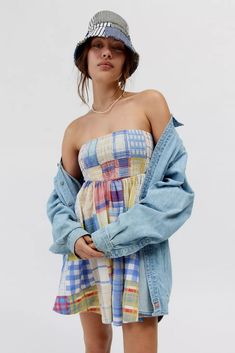 BDG Juliana Smocked Mini Dress | Urban Outfitters Urban Outfitters Summer, Smocked Mini Dress, Urban Outfitters Clothes, Concert Fits, Urban Dresses, Urban Outfitters Dress, Patchwork Dress, Dress Clothes For Women, Tube Top