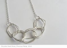 Emma Boxhall Gray Chain silver necklace Statement Silver Necklace, Chain Silver Necklace, Metalwork Jewelry, Handmade Chain, Organic Jewelry, Chain Silver