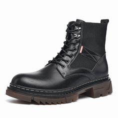 Color: Black,Yellow Closure Type: Lace-up Feature: Slip Resistant Size: US 10.5,US 8,US 9,US 10,US 11,US 7.5,US 8.5,US 6.5 Shoes Type: Combat Boots Upper Material: Microfiber,Knitted Outsole Material: Rubber Winter Streetwear Martin Boots With Rubber Sole, Casual Martin Boots With Vibram Sole, Winter Martin Boots With Rubber Sole For Streetwear, Casual High Ankle Martin Boots With Vibram Sole, Streetwear Martin Boots With Reinforced Toe, Martin Boots With Reinforced Toe For Streetwear, Winter Martin Boots With Vibram Sole, Winter Wear-resistant Martin Boots With Round Toe, Casual Wear-resistant Round Toe Boots