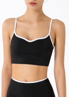 The Emes Shop sports bra is detailed with a white contrast hemline and straps. lined cups. an open low scoop back. and form fitted throughout. Pair it with our matching High Rise Contrast Biker Shorts for the cutest and easiest workout look.MATERIAL: 73% Nylon. 27% Spandex MEASUREMENTS: Small | Bust: 32.5" cm . Length: 30.5" cm Medium | Bust: 34.5" cm . Length: 32" cm Large | Bust: 36.5" cm . Length: 33.5" cm XL | Bust: 38.5" cm . Length: 35" cm MEASUREMENTS: Small | Bust: 12.8" in . Length: 12" in Medium | Bust: 13.6" in . Length: 12.6" in Large | Bust: 14.4" in . Length: 13.2" in XL | Bust: 15.2" in . Length: 13.8" in Eatonton Georgia, Sequin Midi Dress, Sequin Shirt, Patriotic Shirts, Black Sports Bra, Large Bust, 50's Dress, Easy Workouts, Biker Shorts