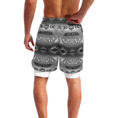 Comfortable, functional and stylish, this sports shorts with compression liner is perfect for swimming, surfing, running, gym, casual wear or relax in the beach or just at home.• 100% polyester outside shorts keeps you comfortable and dry.• Features white compression liner, lightweight and ultra-supportive.• Combined a elastic waistband with black adjustable drawstring.• Machine washable in cold water. Do not bleach or tumble dry.Available Size: S,M,L,XL,2XLNote: There might be ±5% deviation in White Sporty Outdoor Swim Trunks, Sporty White Outdoor Swim Trunks, White Sporty Swim Trunks For Outdoor, Stretch White Swim Trunks For Surfing, White Stretch Swim Trunks For Surfing, White Short Swim Trunks For Outdoor, Compression Shorts For Outdoor Summer Activities, White Surfing Shorts, Moisture-wicking Boxer Briefs For Gym In Summer