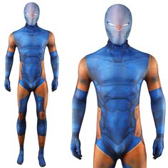 Looking for a costume that'll take your breath away? Look no further! Our Takerlama Metal Gear Solid Cyborg Ninja Gray Fox Cosplay Costume Bodysuit is the perfect choice for any adult or kid looking to channel their inner ninja. With its sleek design and high-quality materials, this costume is sure to impress. Get ready to steal the show and make a statement with this must-have cosplay item. Blue Costumes For Comic-con Costume Party, Fitted Bodysuit For Costume At Cosplay Events, Stretch Unitard For Cosplay Events, Fitted Bodysuit For Cosplay Events, Fitted Anime Costume In Blue, Themed Costumes With Character Print For Costume Party, Fitted Blue Anime Costume, Themed Character Print Costumes For Costume Party, Blue Fitted Costume Accessories For Costume Party