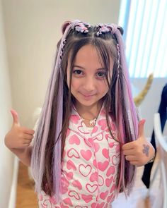 Hair Blue Hair Extensions, Purple Hair Extensions, Rave Hair, Kids Hair Cuts