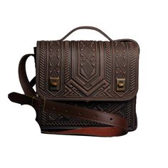 Classic Brown Leather Satchel Bag Genuine, Embossed Briefcase - Artynov | Unique Handmade Accessories Brown Leather Satchel Bag, Brown Leather Satchel, Classic Brown, Leather Satchel Bag, Unique Bags, Leather Briefcase, Office Accessories, Satchel Bag, Handmade Accessories