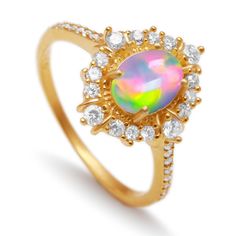 PRICES MAY VARY. 🤞OPAL PROMISE RING : Exquisite Opal Jewelry for Women's Unforgettable Moments MATERIAL : Natural Ethiopian Opal Sterling 925 Silver ring With AAA++ Zircons 💍White Opal Engagement Ring : A Stunning Choice for Opal Ring Lovers, Including Poison Ring Opal Unique Designs 🎁 DISCOVER SUPERB GIFT 💝 : These Elegant Women’s Opal rings Come in a Beautiful Jewelry Box and Include a Premium Jewelry Cleaning Cloth! 🤝SATISFACTION GAURANTEE : This beautiful Opal ring comes with 3 Months P Luxury Opal Rings With Gemstone Accents, Luxury Multicolor Opal Gemstone Ring, Luxury Multicolor Opal Ring, Exquisite Multi-stone Opal Ring For Formal Occasions, Luxury Multi-stone Opal Ring For Gift, White Opal Engagement Ring, Opal Promise Ring, Presents For Women, Fire Opal Ring