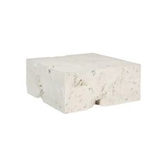 a white marble block on a white background