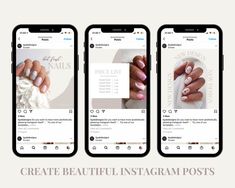 Nail Tech Instagram Posts Nails Instagram Templates Beige - Etsy Nail Tech Bio Ideas, Nail Tech Instagram Bio Ideas, Nail Posts Instagram, Nail Tech Instagram Posts, Nail Instagram Post, Nail Tech Instagram, Insta Backgrounds, Nail Instagram, Art Content