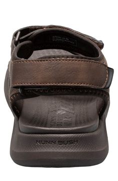 Bring a versatile element to your footwear collection with this timeless sandal crafted with a comfortable footbed. Adjustable slingback strap with hook-and-loop closure Cushioned/contoured footbed Open toe Synthetic upper/textile lining/rubber sole Imported Brown Synthetic Slip-on Sport Sandals, Brown Slip-on Sport Sandals With Arch Support, Cushioned Open Toe Brown Sport Sandals, Brown Cushioned Open Toe Sport Sandals, Brown Cushioned Open-toe Sport Sandals, Brown Slip-on Sport Sandals With Textured Footbed, Synthetic Closed Toe Sport Sandals With Leather Footbed, Brown Synthetic Open Toe Sport Sandals, Brown Double Strap Sport Sandals With Cushioned Footbed