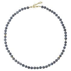 Drape yourself in mystique with this labradorite piec. As light dances across its surface, you'll feel a connection to ancient wisdom and hidden depths, inviting curious glances and sparking intriguing conversations. 20" Total Length + 1.5" Adjustable Extension Labradorite Beads 6mm, From Poland 22K Gold Plated Silver Adjustable Clasp, From Vietnam Handmade in Westport CT. US Free shipping and Free returns within 90 days of receipt 2-year warranty Labradorite Gemstone Beads Necklace For Meditation, Labradorite Stone Necklaces, Labradorite Stone Round Necklace, Spiritual Labradorite Jewelry With Gemstone Beads, Mystical Labradorite Necklaces For Meditation, Mystical Labradorite Necklace For Meditation, Elegant Labradorite Gemstone Bead Crystal Necklace, Elegant Labradorite Crystal Necklace With Gemstone Beads, Elegant Crystal Necklace With Gemstone Beads And Labradorite