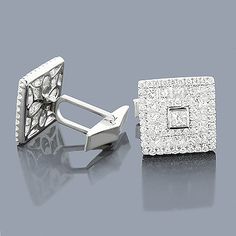 18K Round & Princess Diamond Designer Cufflinks 4.59ct Formal Luxury Diamond Earrings With Vvs Clarity, Luxury Diamond Earrings With Vvs Clarity For Formal Events, Gia Certified Luxury Diamond Earrings For Formal Occasions, Luxury Formal Diamond Earrings With Brilliant Cut, Luxury Diamond Earrings With Brilliant Cut For Formal Events, Luxury Diamond Earrings With Brilliant Cut For Formal Occasions, Formal Diamond Earrings With Pave Setting, Formal Diamond Earrings With Diamond Accents, Luxury Diamond Earrings For Formal Occasions