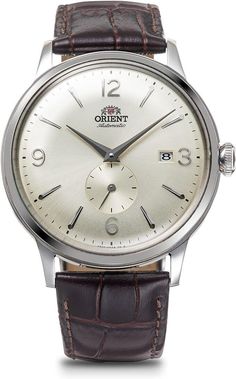 Explanation Brand: ORIENT Model number: RN-AP0003S Case shape: round Windshield material: Mineral glass Display type: Analog Clasp: Buckle Case material: stainless steel Case diameter/width: 40.5 millimeters Case thickness: 12 millimeters Band material/type: Belt type Band width: 21 millimeters Band color: ivory Dial color: Antique silver Calendar function: Date Other functions: Small seconds Movement: Japanese automatic winding Water pressure: 30m       payment Ships from Japan with tracking number. After you place your order, we usually ship within 3-5 business days. about us we are in japan It is our pleasure to make you happy by suggesting our recommended items. If you have any questions or requests about the product, please feel free to contact us. International Buyers - Please Note: Orient Bambino, Japan Band, Display Type, Glass Display, Water Pressure, Men's Watches, Mechanical Watch, Color Ivory, Automatic Watch