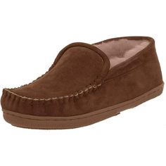 Comfortable surroundings come to life in these cozy Staheekum moccasins. Features a velvety suede upper with flannel-detailed lining and a rubber outsole. Size: 11.  Color: Brown.  Gender: male.  Age Group: adult. The Cow, Mens Slippers, Flip Flop Sandals, Moccasins, Suede Leather, Clothing And Shoes, Wool Blend, Shoes Sandals, Shoes Mens