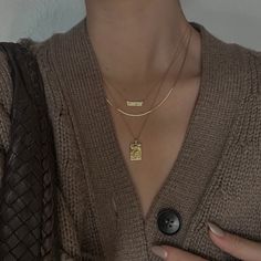 Some wear their hearts on their sleeve - we wear it around our necks. Our classic Script initial necklace is a near and dear staple. 14k gold vermeil and a true, easy layer. How we style our pendants: Created to layer with all our pieces, the style-outs are endless and effortless. We love to layer our pendants with our shorties and chains. If layering isn’t your thing, no worries! Complete the solo-look with a solid wrist stack and a midi ring. Best worn with a glowing smile -- trust us, you got Initial Necklace Stack, Wrist Stack, Wrist Stacks, Necklace Stack, Script Initial, Necklace Ideas, Midi Ring, Initial Pendant Necklace, Initial Pendant