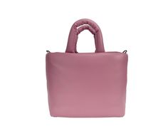 Style: Coach Tulip Pillow Tote Bag Material: Leather Features: Inner Zip Pocket, Lightweight, Zip Closure, Hang Tag Measures: 13" L x 9.75" H x 5.75" W Pink Top Handle Office Bag, Pink Office Box Bag With Removable Pouch, Rectangular Pink Soft Leather Shoulder Bag, Top Handle Laptop Bag With Removable Pouch For Shopping, Pink Double Handle Office Bag, Pink Leather Bag With Double Handles, Pink Soft Leather Tote Bag, Pink Double Handle Shoulder Bag For Office, Coach Leather Bag With Top Carry Handle