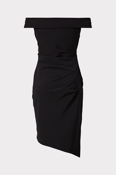 This is the dress to give us something to talk about. This sophisticated and chic Ally Cocktail Dress is the perfect dress to wear now or save for later. Cocktail Sheath Dress For Evening, Elegant Knee-length Asymmetrical Cocktail Dress, Formal Bodycon Asymmetrical Midi Dress, Elegant Asymmetrical Dress For Evening, Asymmetrical Dress For Formal Evening, Elegant Dress With Ruched Asymmetrical Neckline, Formal Black Fitted Asymmetrical Dress, Elegant Fitted Black Asymmetrical Dress, Black Fitted Asymmetrical Dress For Formal Occasions