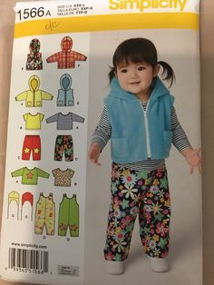 a child's and baby's clothing pattern from the children's sewing book