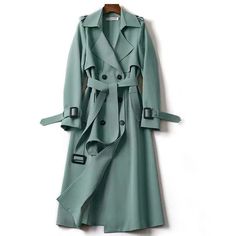 Nothing completes a classic chic look better than the Style Storm Belted Trench Coat Features a trendy lapel collared neckline, shoulder epaulets, and long sleeves with buckle cuffs. The midi silhouette boasts a double-breasted closure button, diagonal welt pockets, and a matching buckle belt. Kick pleat at back secures with a button closure detail. Made from quality broadcloth polyester & spandex fabric Available in seven classic and bright colors Comes in size S-4XL Brown Trench Coat, Windbreaker Jacket Women, Womens Windbreaker, Double Breasted Trench Coat, Long Trench, Long Trench Coat, Belted Trench Coat, Collared Coat, Fall Coat