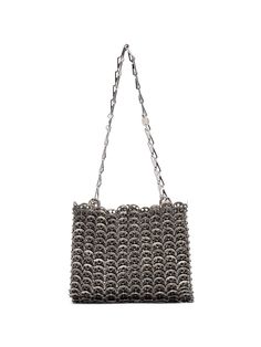 Paco Rabanne metallic silver Iconic 1969 chainmail shoulder bag Perforated Plate, Chain Mail, Paco Rabanne, French Fashion, Brand You, Sale Design, Valentino Garavani, Miu Miu, Fashion Store