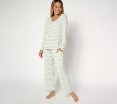 Like honey in your hot tea, this feminine PJ set makes for a sweeter evening routine. From Cuddl Duds. Evening Routine, Cuddl Duds, Sleepwear & Loungewear, Hot Tea, Pj Sets, Pajama Set, Rib Knit, Pajamas, Lounge Wear