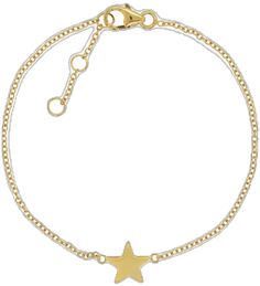 Dainty Adjustable Chain Bracelet With Star Charm, Adjustable Gold Chain Bracelet With Star Charm, Adjustable Gold Star Chain Bracelet, Adjustable Gold Star-shaped Chain Bracelet, Dainty Yellow Gold Star Bracelet, Gold Star Chain Bracelet As Gift, Dainty Star-shaped Bracelets For Everyday Wear, Minimalist Bracelets With Star Charm, Gold Chain Bracelet With Star Charm