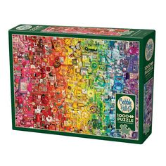 the puzzle box is filled with colorful images