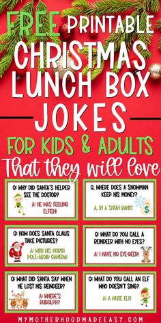 the christmas lunch box jokes for kids and adults that they will love to have fun