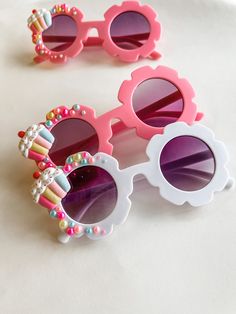 Birthday girl, cupcake world, or just something sweet for your sweeties!  This sunnies are perfect for any occasion! Available in pink or white!  Add a name or phrase on the opposite side *optional* in the personalization section below! Sunglasses Birthday Party, Birthday Sunglasses, Personalized Sunglasses, Birthday Party Gift, Kids Sunglasses, Matching Accessories, Baby Boutique, Something Sweet, Sweet Treat