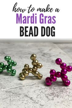 how to make a mardi gras bead dog