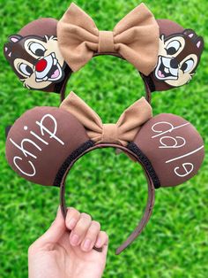 🐿️Chip & Dale Ears🐿️ 🎀If you need your ears sooner I do offer expedited and overnight shipping for an extra cost. Just add the listing to your cart at checkout. All other orders with free shipping will be shipped USPS. If you do need your ears by a certain date though please write it in the notes field of the order. 🎀If you see a style in the shop you like but would like to modify them to your liking please message me most times I can make the change for you ☺️ 🎀Happy Ear Shopping 🎀 Chip And Dale Mickey Ears, Chip And Dale Ears, Themed Headband With Ears As A Gift, Novelty Adjustable Headband With Ears, Adjustable Novelty Headband With Ears, Adjustable Brown Headband For Gift, Adjustable Brown Headband Gift, Adjustable Brown Headband As A Gift, Adjustable Brown Headband As Gift