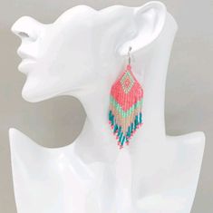 Bohemian Beaded Earrings New Native American, Western, Bohemian Vibes!!!! Ships Within 1 Business Day. All Sales Are Final. Tags - Earrings Native American Western Bohemian Feather Spiritual Boho Beaded Cowgirl Bohemian Beaded Chain Earrings For Summer, Bohemian Style Beaded Chain Earrings For Summer, Summer Beaded Chain Earrings, Native American Western, Cowgirl Earrings, Western Bohemian, Earrings Native American, Princess Earrings, Holiday Snowflakes