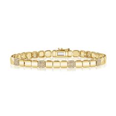 14k GOLD .55 CT GENUINE DIAMONDS 7" IN LENGTH Gold Diamond, Diamonds, Bracelet, Yellow, Gold