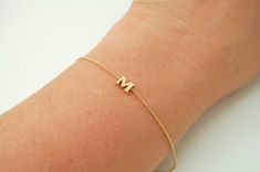 This is a 14K gold initial bracelet, it comes with a 14K round cable chain in 1mm thickness and initials of your choice. Depending on the letter, each initial is approximately 4-5 mm high and wide with 2.4 mm thickness. I make this bracelet in 14K yellow, 14K white and 14K rose gold, these options are available in a drop down menu, price is same for all colors. The high quality cable chain is nice and durable with tightly coiled loops. If you prefer thicker chains, send me a message and I will g Simple 14k Gold Bracelet Gift, Simple Yellow Gold Bracelet As Gift, Simple Yellow Gold Bracelet Gift, Simple Yellow Gold Bracelet For Gift, Yellow Gold Initials Name Bracelet As Gift, Yellow Gold Initials Name Bracelet For Gift, 14k Gold Monogram Bracelets As A Gift, Yellow Gold Initials Name Bracelet Gift, 14k Gold Monogram Name Bracelet As Gift