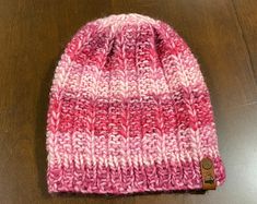 This simple textured hat is sure to keep you warm this winter! This pattern was created by Aspen Leaf Knits (https://www.etsy.com/shop/AspenLeafKnits) Yarn Knitting Pattern For Hat, Handmade Crochet Yarn Hat For Cold Weather, Pink Acrylic Yarn Beanie For Winter, Cold Weather Beanie Knitting Pattern, Winter Beanie Patterns, One Size Fits Most, Cozy Beanie Knitting Pattern One Size, Cozy Hand Knitted Acrylic Crochet Hat, Pink Crochet Beanie One Size, Knitting Pattern For A Hat Using Yarn