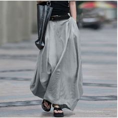 Season:Spring   Fall,Summer,Spring  Summer; Fabric:Polyester,Cotton; Dress Length:Maxi; Gender:Women's; Style:Summer,Basic; Occasion:Casual Daily,Street; Details:Without Lining; Fit Type:Loose Fit; Pattern:Solid Colored; Design:Pocket; Pants Type:Long Skirt,Work Skirts,Skirt; Front page:FF; Hips:; Length:; Waist:; Fit US Size:null; Fit UK Size:null; Fit EU Size:null Skirt Linen, Outfit Combos, Long Sleeve Gown, Work Skirts, Langer Rock, Half Skirt, Dance Skirt, Elegant Skirt, High Waisted Flares