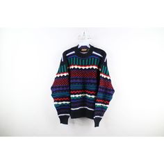 Vintage 90s Coogi Style Womens XL Distressed Ed Bassmaster Rainbow Knit Sweater Womens Sweater Blemish front middle. Hole right sleeve. Pilled. Collar discolored. Womens size XLarge Measurements are: 20 inches underarm to underarm 25 inches top to bottom Multicolor Acrylic US Shipping is FREE Canada is $15 and International is $24 Check out my other items in my store! W1102 90s Style Knitted Winter Top, 90s Style Knitted Winter Sweater, 90s Style Knitted Tops For Winter, 90s Style Winter Knitted Tops, 90s Knitted Winter Sweater, 90s Winter Knitted Sweater, 90s Crew Neck Sweater With Fair Isle Pattern, 90s Style Fair Isle Pattern Crew Neck Sweater, 90s Fair Isle Pattern Crew Neck Sweater