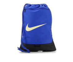 Take on your day in organized style with this durable Nike® drawstring bag! Whether you're off to practice or the gym, the Brasilia Gymsack can carry everything you need from shoes to a change of clothes. 100% polyester construction and lining, Large main compartment with drawstring closure, Interior divider for organized storage, Exterior pocket with zipper closure, Approx. 19 inch H x 13 inch W when laid flat, Signature Swoosh® logo and Nike® branding details | Nike Brasilia Gymsack Drawstring Casual Blue Gym Bag For Outdoor Activities, Casual Breathable Gym Bag For Sports, Casual Blue Sports Bag, Nike Functional Gym Bag For Sports, Casual Blue Gym Bag, Functional Blue Gym Bag, Casual Gym Bags With Drawstring, Casual Gym Bag With Drawstring, Functional Drawstring Gym Bag