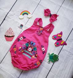 Ready to party??? Let's taco-bout it These Mexican Rompers for baby girls are adorable. Completely handmade Embroidered Set includes Romper Bow Embroidery colors will vary. Ready to ship in 1 day. No returns. Pink Summer Festival Sets, Fun Pink Party Sets, Playful Summer Party Sets, Summer Embroidered Pink Sets, Summer Birthday Sets With Ruffles, Summer Birthday Ruffled Sets, Fun Summer Sets For First Birthday, Fun First Birthday Sets For Summer, Fun Summer First Birthday Set