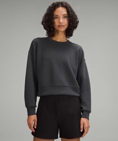 Softstreme Perfectly Oversized Cropped Crew | Women's Hoodies & Sweatshirts | lululemon Lululemon Sporty Sweatshirt For Streetwear, Oversized Lululemon Sweatshirt With Ribbed Cuffs, Sporty Lululemon Sweatshirt For Loungewear, Lululemon Relaxed Fit Sporty Sweatshirt, Lululemon Fall Loungewear Activewear, Lululemon Athleisure Sweatshirt For Sports, Casual Lululemon Activewear For Everyday, Lululemon Sweatshirt With Ribbed Cuffs, Lululemon Athleisure Sweatshirt For Loungewear