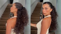 Curly Hairstyles For Formal Events, Half Up Curly Hair, Curly Half Up Half Down, Braid Half Up Half Down, Event Hairstyles, Curly Prom Hair, Curly Hair Ponytail, Hair Half Up Half Down