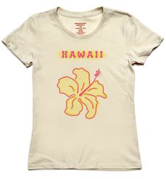 Hibiscus Hawaiian Flower tee 30 Singles Jersey 100% Cotton Premium quality ringspun and compacted cotton 4.3 oz Garment dyed with silk wash for softness Tagless for extra comfort Made In USA Hawaiian Flower, Flower Tops, Flower Shirt, Closet Fashion, Dream Clothes, Natural Organic, Summer Tops, Cute Tops, Infant Tees