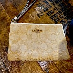 Adorable Wristlet That Was Given To Me As A Gift And Never Used! Coach Gold Wristlet For Everyday Use, Gold Coach Wristlet For Everyday, Coach Gold Clutch Wristlet, Gold Coach Clutch Wristlet, Bags Coach, Coach Bags, Wallets, Coin, Bag Lady