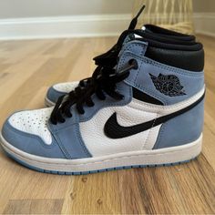 Nike Jordan 1s Retro. High Top. University Blue. Certified Reps. Shoes Nike Jordan, Jordan 1s, Top Universities, University Blue, Shoes Nike, Nike Jordan, High Top, Nike Men, Nike Shoes