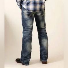 B Tuff Turbo Bootcut Denim Rugged Fitted Blue Jeans, Blue Rugged Fitted Jeans, Fitted Rugged Blue Jeans, Blue Denim Western Bottoms, Western Style Blue Denim Bottoms, Western Style Blue Denim Jeans, Blue Western Style Denim Jeans, Rodeo Dress, Stonewashed Jeans