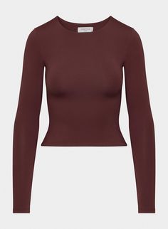 CONTOUR CREW LONGSLEEVE | Aritzia Feel Nothing, Nothing More, Cozy Knits, Second Skin, Pretty Outfits, Fabric Material, Party Dress, Active Wear, Cashmere