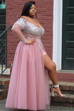 Prom Dress Pink, Pink Plus Size, Dress Sparkle, Prom Dresses Long Pink, African Prom Dresses, A Line Prom Dress, Plus Size Prom, Prom Dresses 2019, Pink Prom