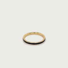 The Manhattan Band in Midnight Black – ASHITA Minimalist Yellow Gold Enamel Ring For Formal Occasions, Minimalist 14k Gold Band Ring, 14k Gold Bands With Polished Edges, Classic 14k Yellow Gold Enamel Ring, Minimalist 14k Gold Band, Minimalist 14k Gold Enamel Ring, Minimalist Polished Enamel Ring, Classic Adjustable Black Enamel Rings, Yellow Gold Rings With Black Enamel In 14k Gold