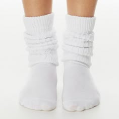 Aws/American Made Slouch Scrunch Socks Knee High Cotton Socks Shoe Size 9-11, New And Unworn! White Scrunch Socks, White Slouch Socks, Scrunched Socks, Ankle White Socks, Scrunchy Socks, Christmas List Items, Skims Outfit, Scrunch Socks, Uniform Clothes