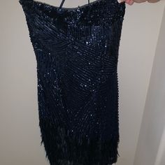 Beautiful Blue Sequined Mini Dress New With Tags. In Perfect Condition! Blue Mini Evening Dress, Blue Mini Evening Dress For Night Out, Blue Mini Length Evening Dress For Night Out, Blue Evening Dress For Party Season Night Out, Blue Mini Length Evening Dress For Party, Blue Sequin Mini Dress For Evening, Evening Blue Mini Dress With Sequins, Glamorous Blue Mini Evening Dress, Strapless Blue Mini Evening Dress