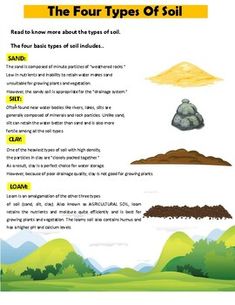 the four types of soil info sheet